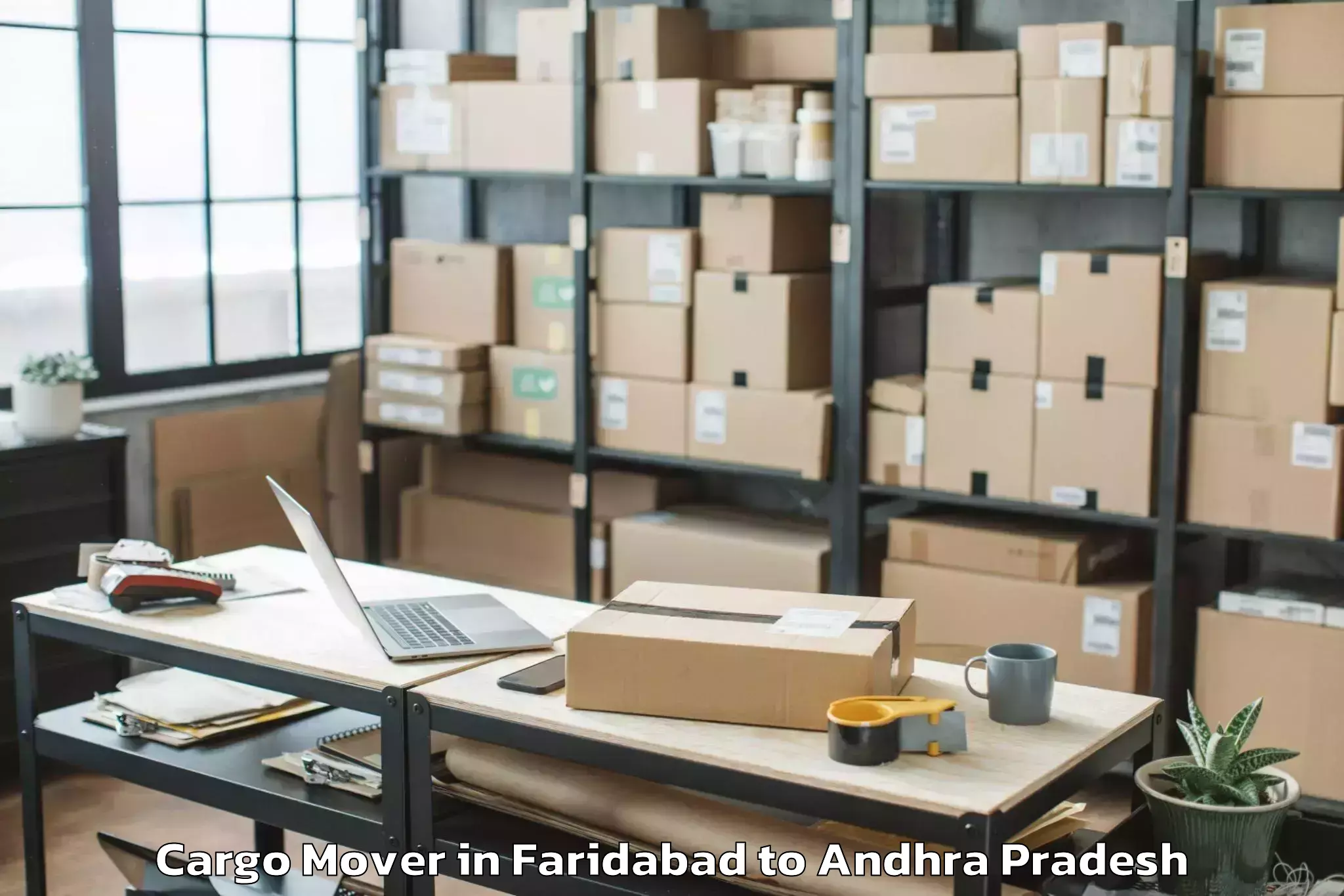 Top Faridabad to Nuzividu Cargo Mover Available